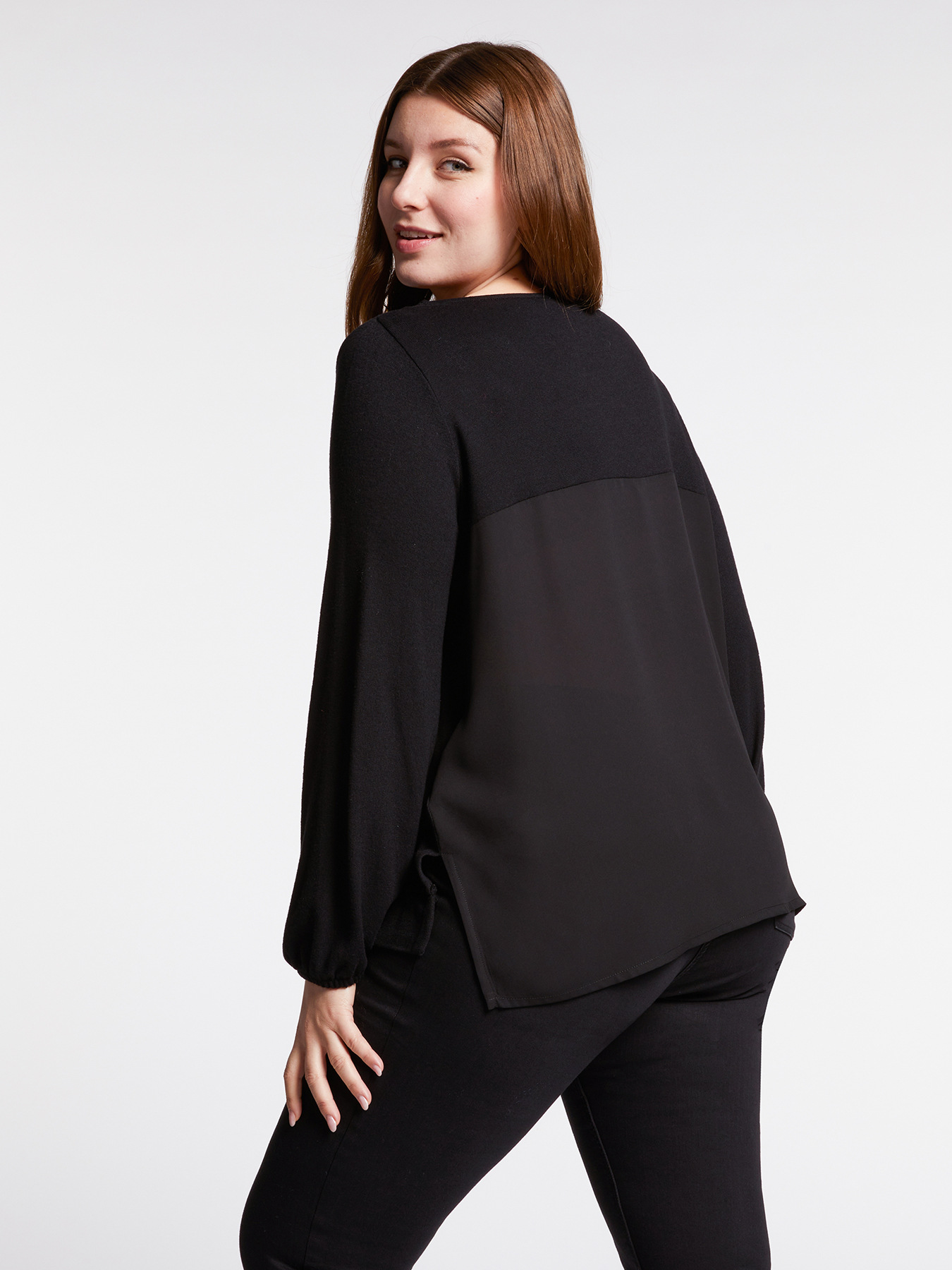 T-shirt con piega davanti image number 1