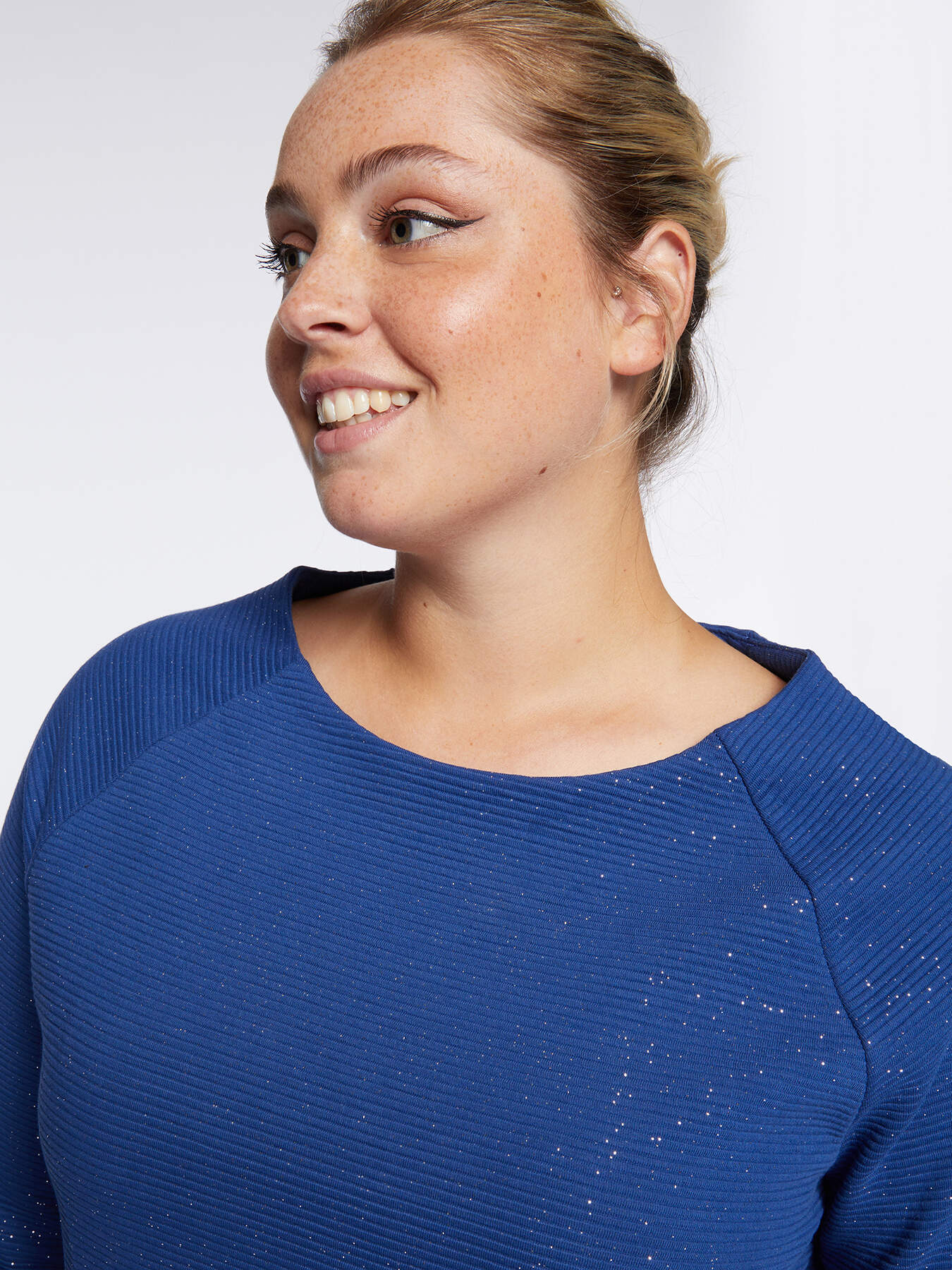 T-shirt lurex in jersey ottoman image number 2