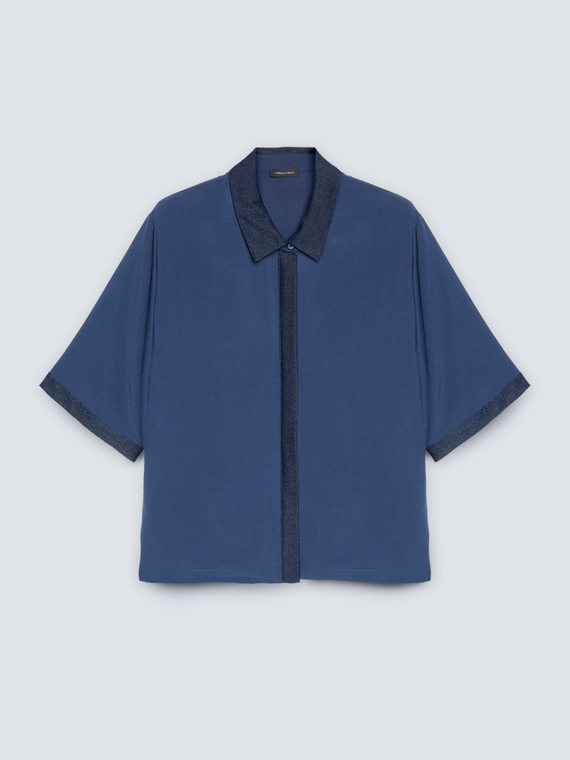 ECOVERO™ viscose blouse with collar