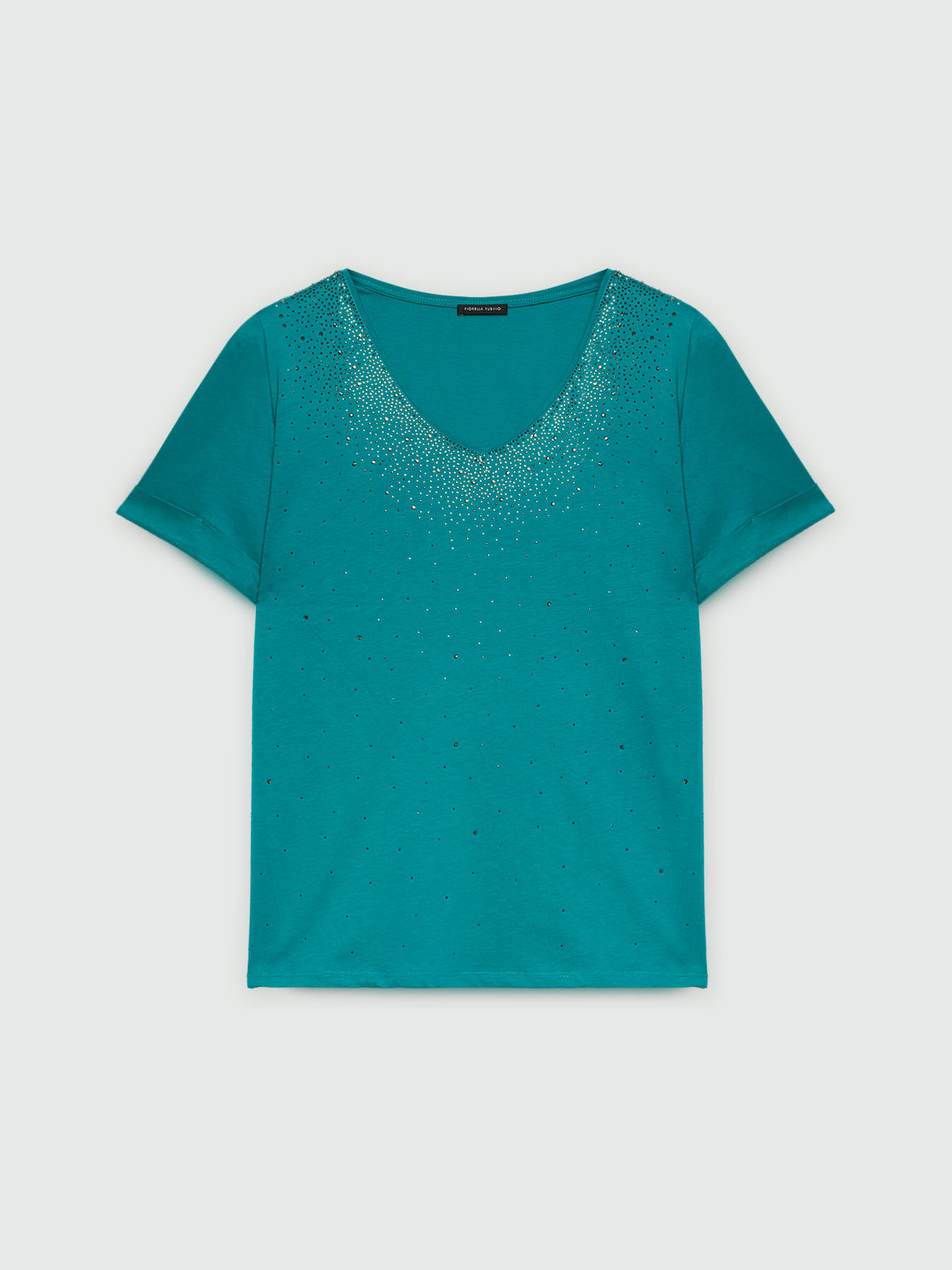 T-shirt con strass image number 4