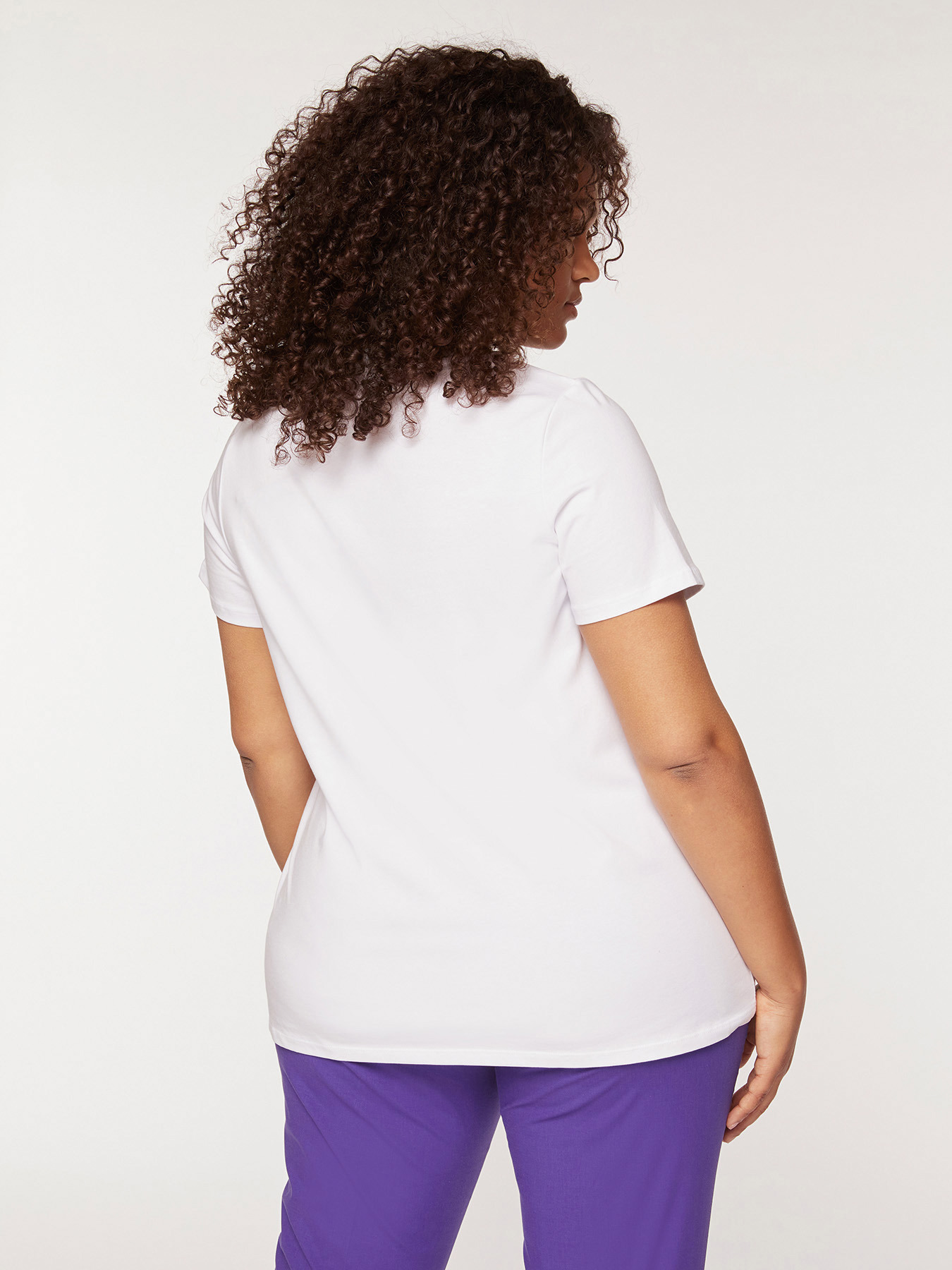 T-shirt with embroidered rose image number 1