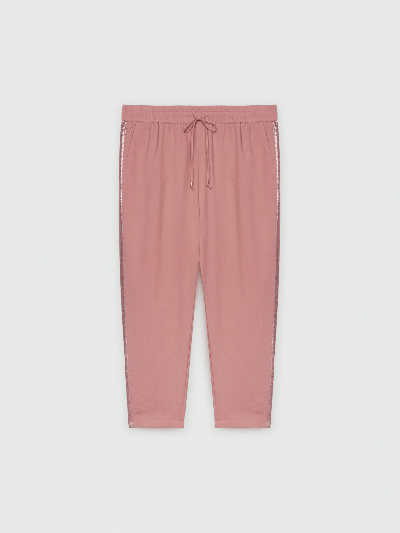 Pantaloni con bordi ricamati image number 4
