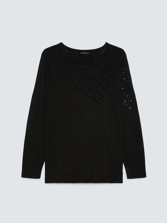 Pull avec motif ajour&eacute;