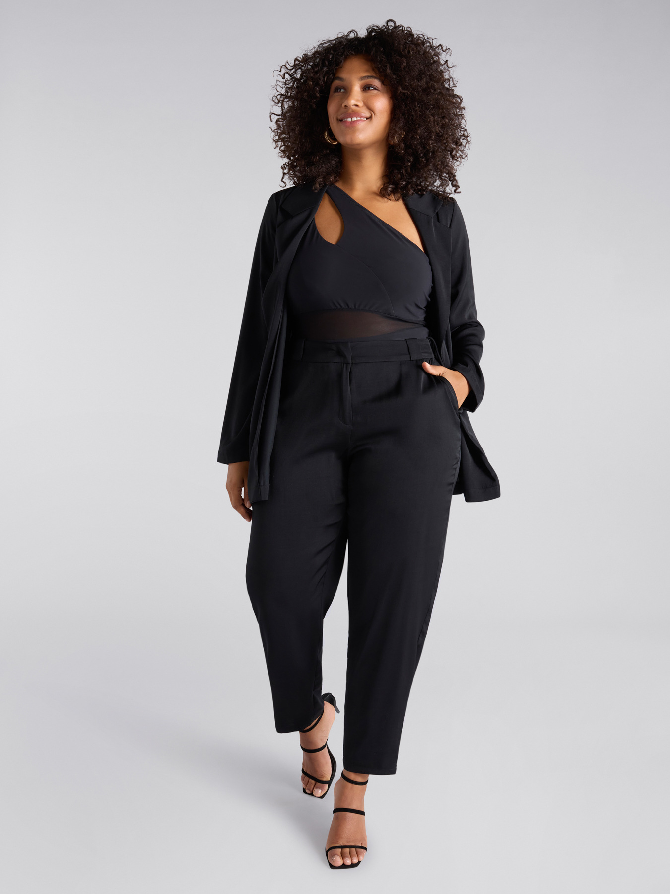 One-shoulder one-piece swimsuit image number 5