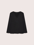 Ribbed jersey T-shirt with V-neck image number 4