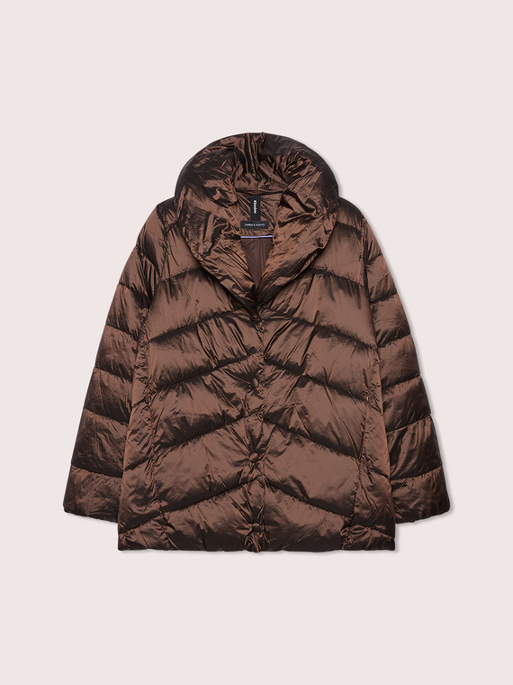 Down jacket with shawl collar