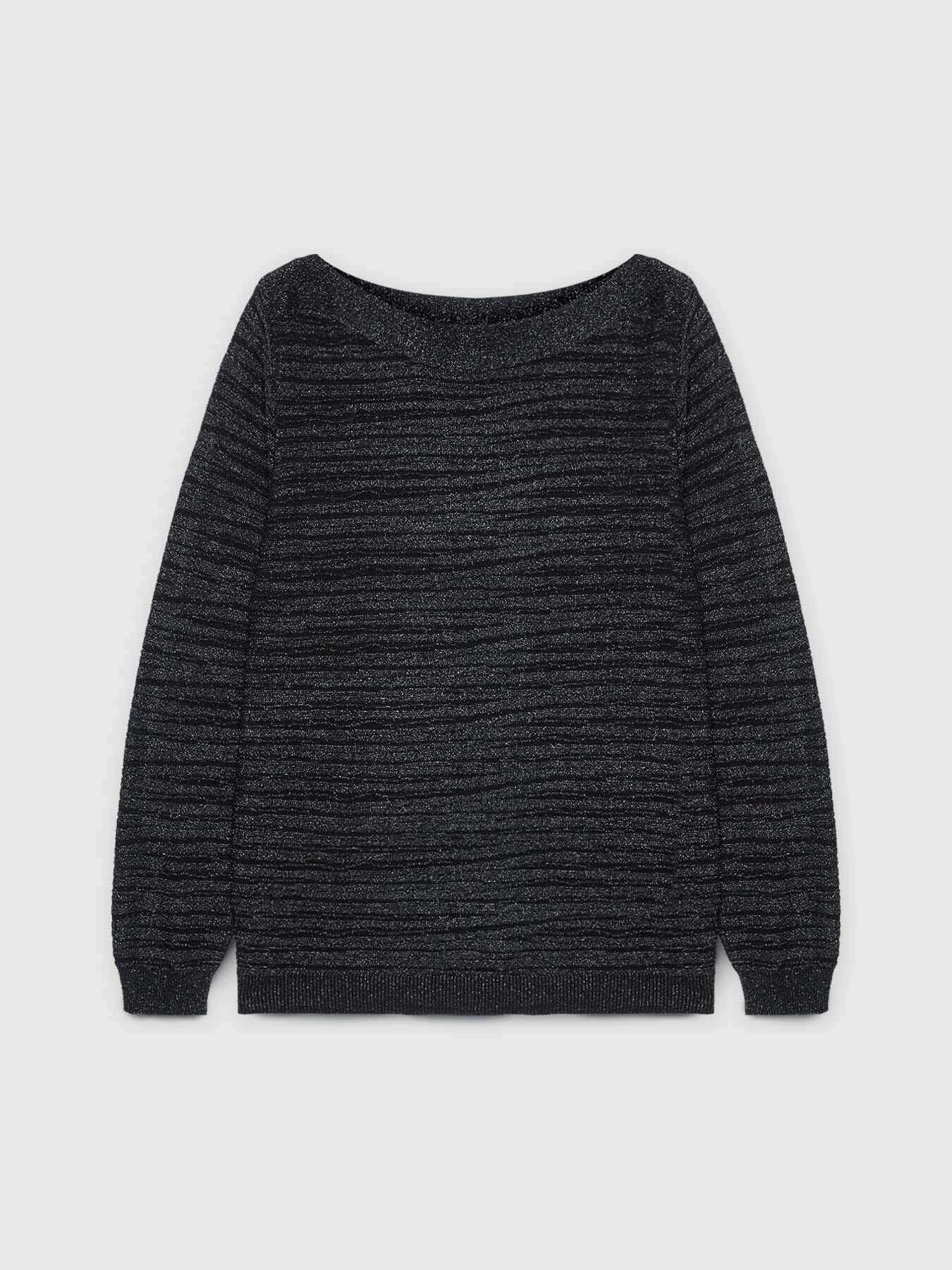 Pull lurex &agrave; c&ocirc;tes barr&eacute;es image number 4