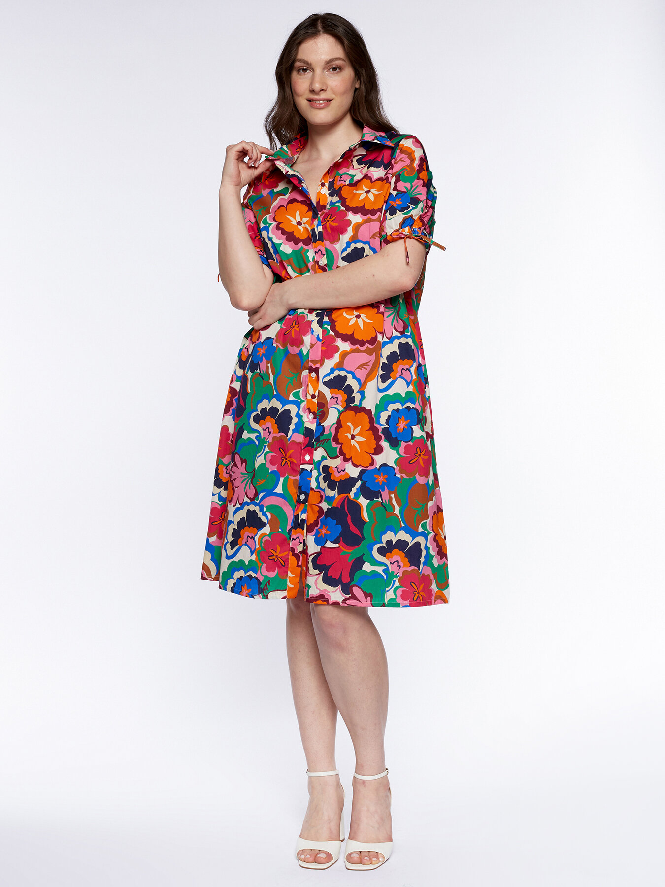 Kleid mit Pop-Blumenmusterdruck image number 0