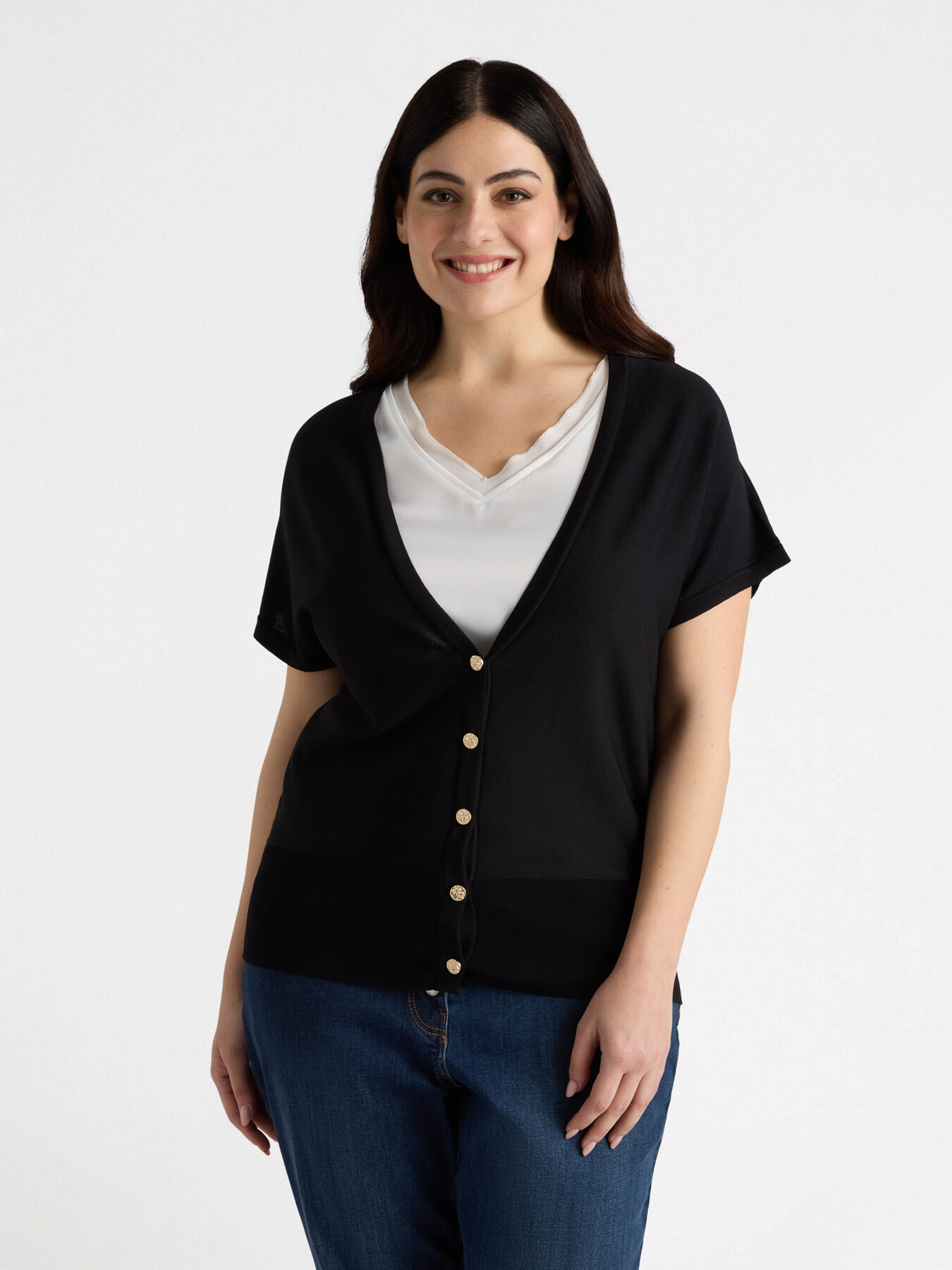 Cardigan leggero con bottoni image number 0