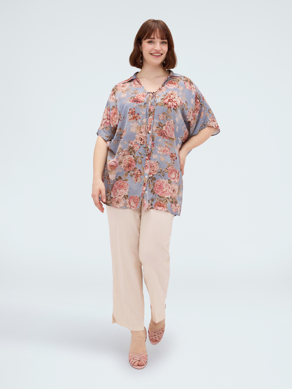 Camicia con stampa floreale