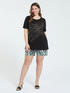 Cotton t-shirt with zebra print hotfix image number 3