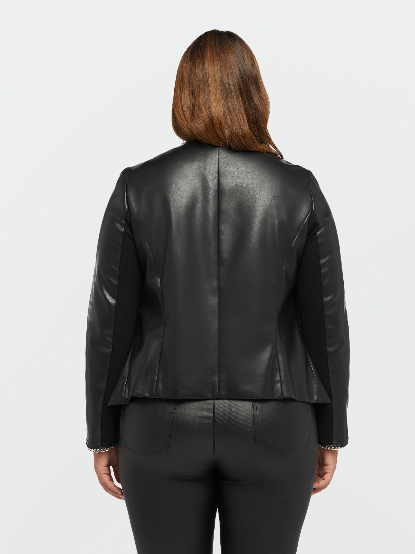 Chaqueta biker con cadena image number 1