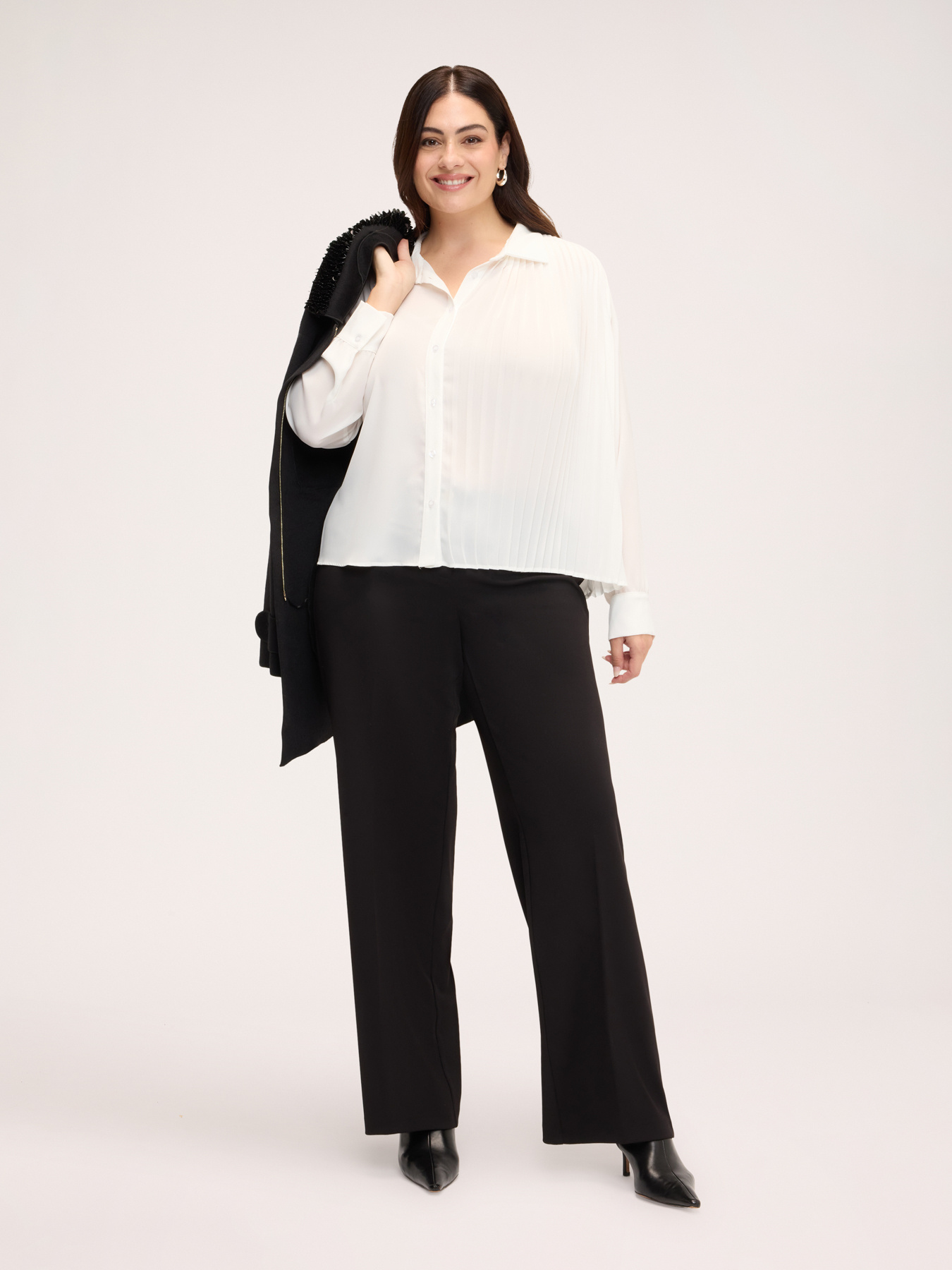 Pleated georgette shirt image number 2