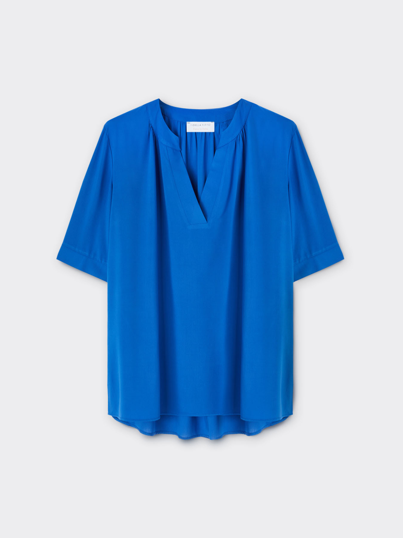 Blusa in viscosa con scollo a V image number 3