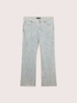 Light wash flared jeans with rhinestones image number 4