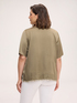 Satin blouse with lace details image number 1