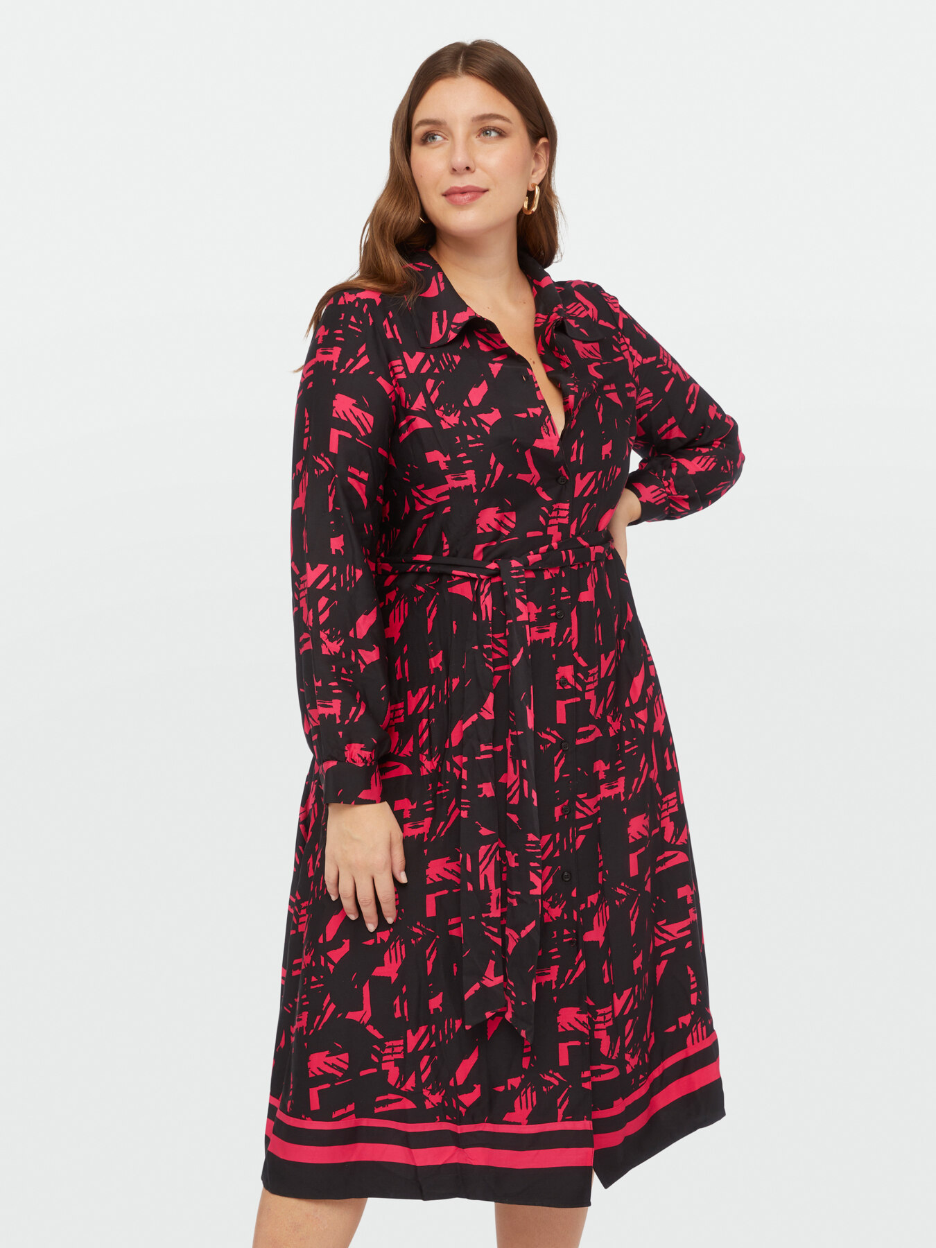 Printed chemisier dress image number 3