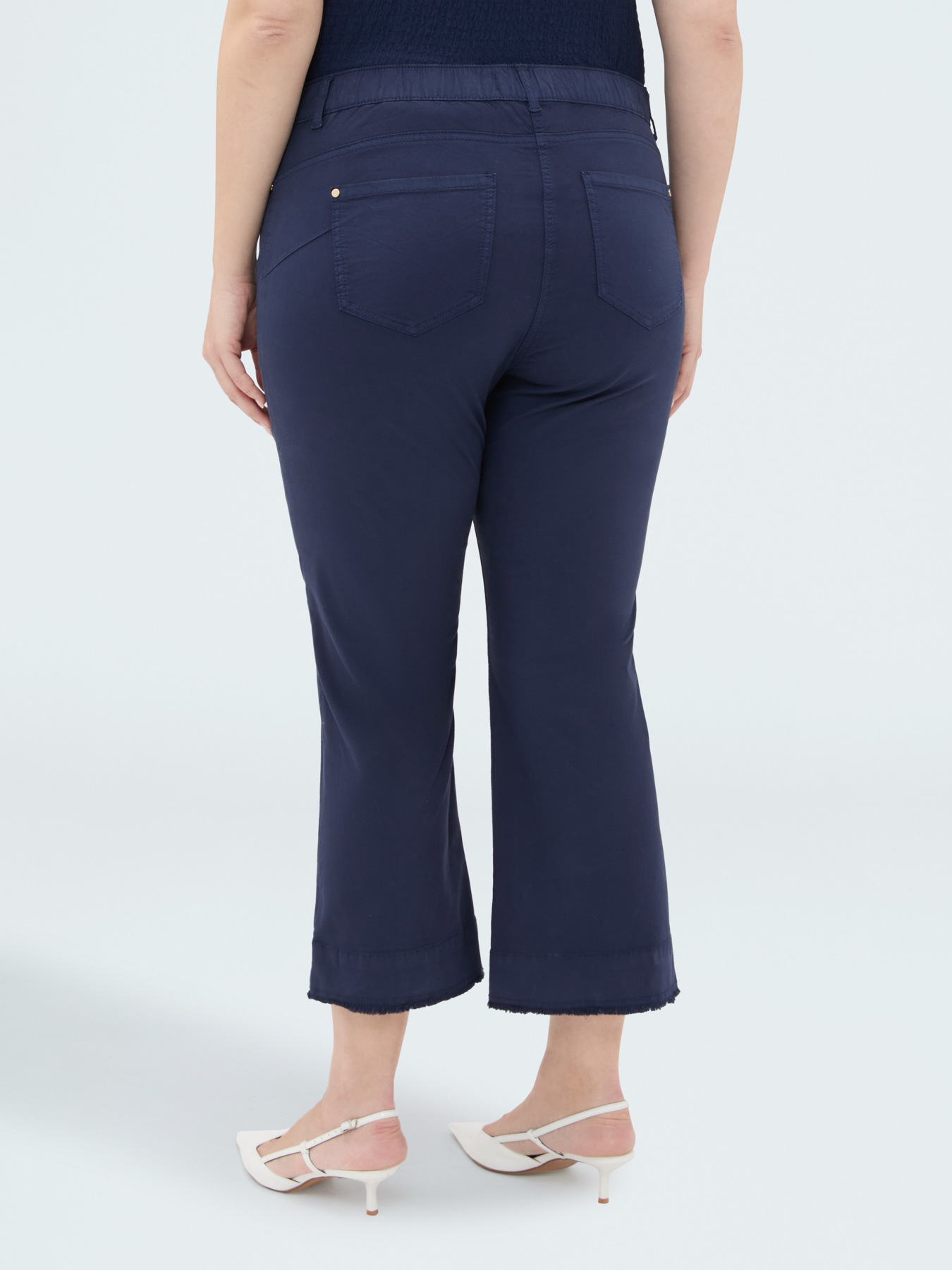 Pantalon Kick Flare en coton l&eacute;ger image number 1