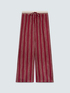 Striped Viscose Wide Leg Trousers image number 5
