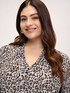 Viscose blouse with animal print image number 3