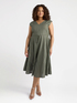 Striped lurex dress with strings image number 0