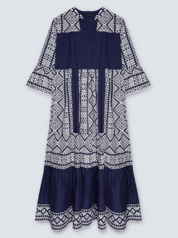 Kleid mit Azulejos-Druck