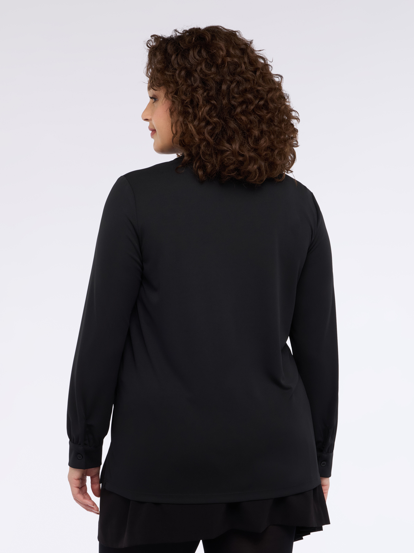 Jersey t-shirt with precious collar image number 1