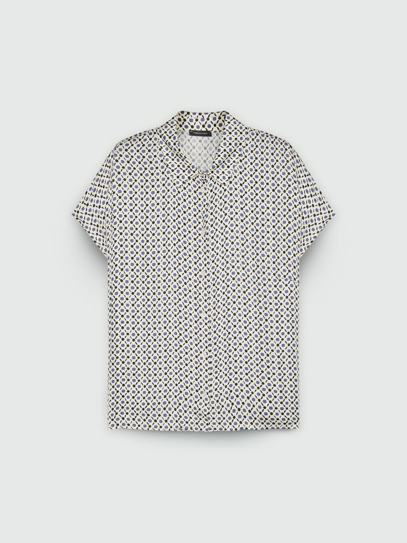 Camicia in raso a micro pois image number 4