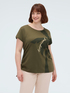 Jersey T-shirt with print and embroidery image number 0