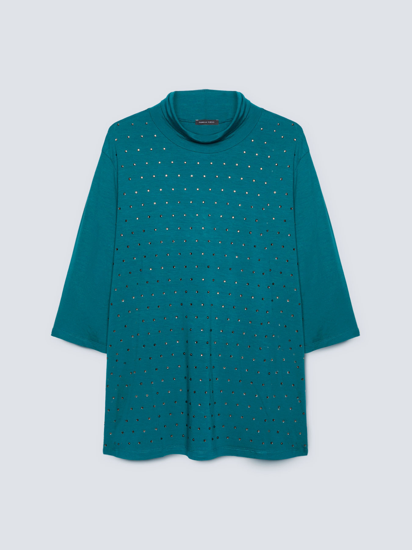 T-shirt collo alto con applicazioni image number 4