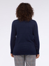 Crew neck sweater with jewel buttons image number 1