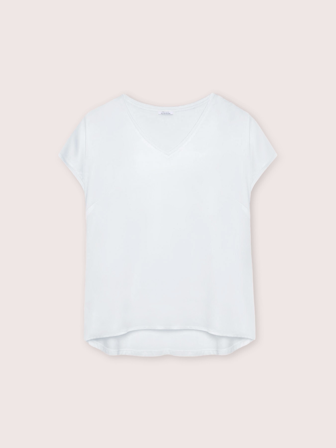 T-shirt bimati&egrave;re avec col en V image number 0