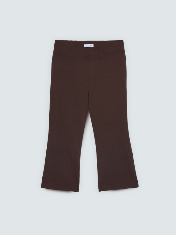 Pantalon Kick Flare taille &eacute;lastique asym&eacute;trique