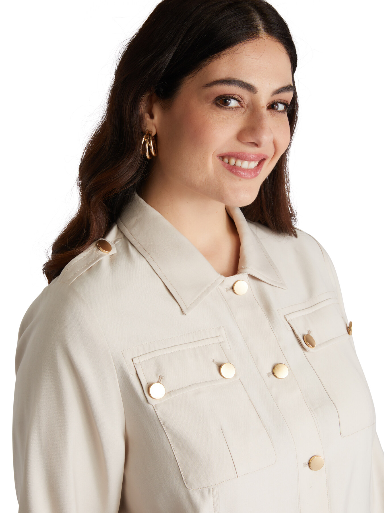 Lightweight jacket/shirt with oversized pockets image number 3