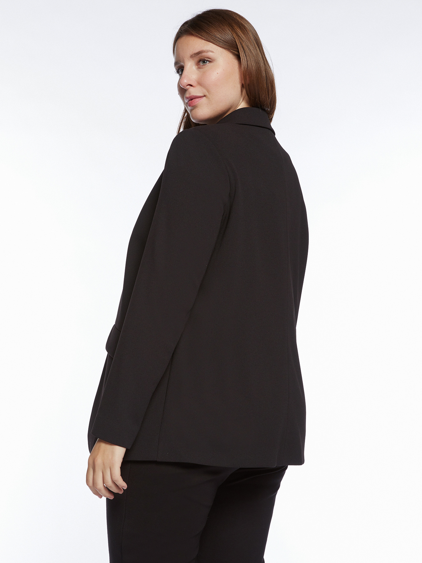 Blazer in tessuto cr&ecirc;pe image number 1