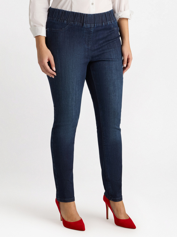 Jegging d&eacute;lavage bleu fonc&eacute;