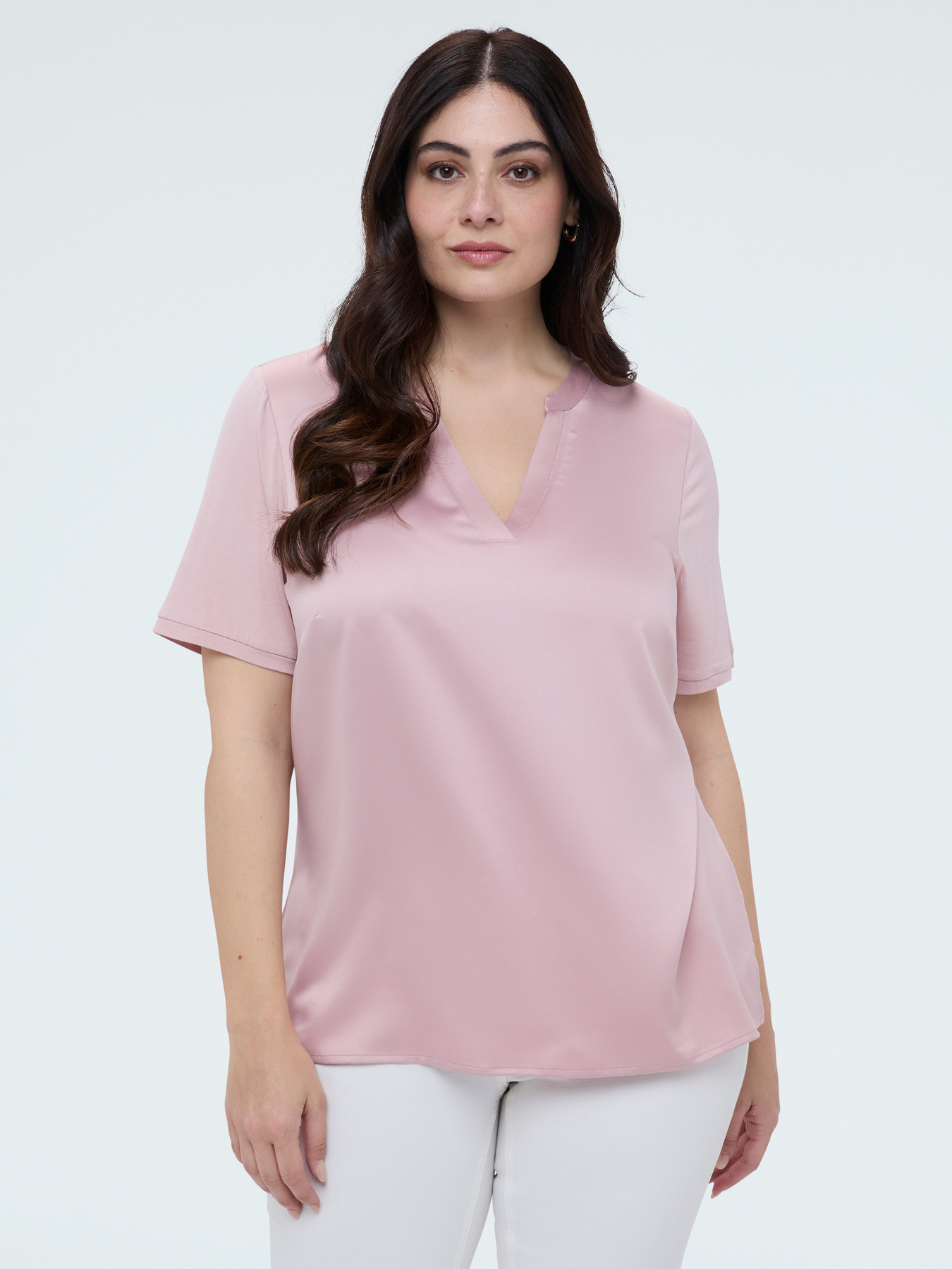 Bimaterial T-Shirt aus Viskose-Mix image number 0