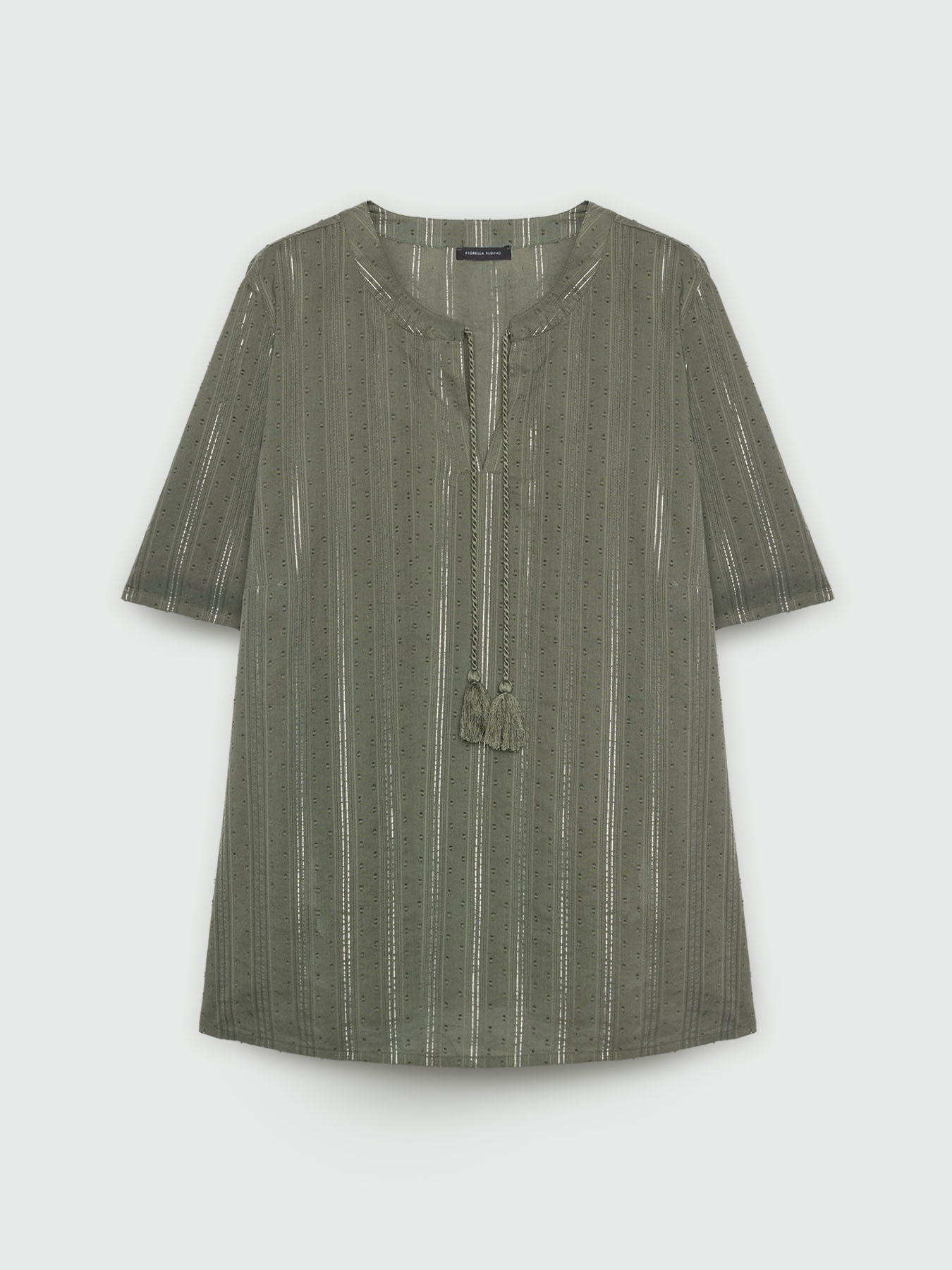 Gestreifte Bluse mit B&auml;ndchen image number 4