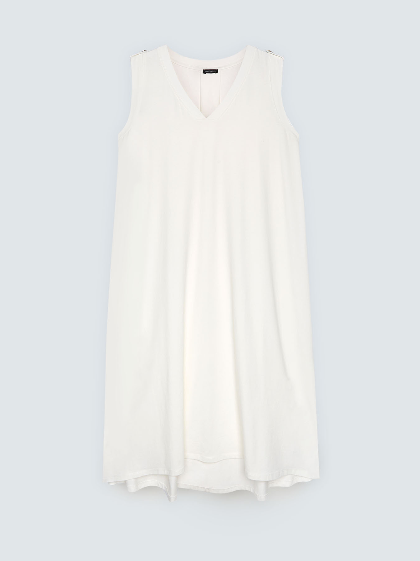 Robe longue avec d&eacute;collet&eacute; en V image number 4