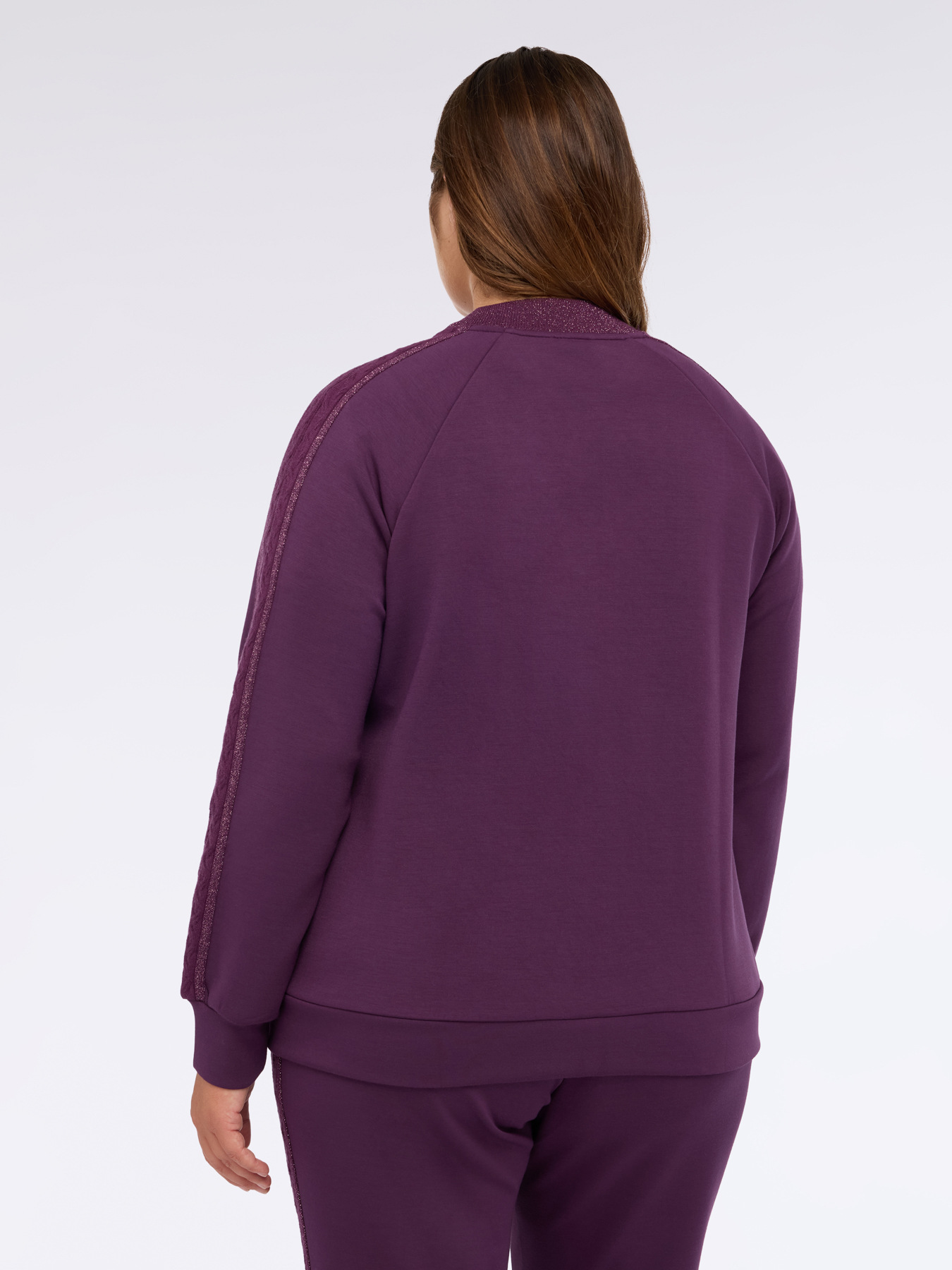 Zip-up hoodie in double fabric image number 1