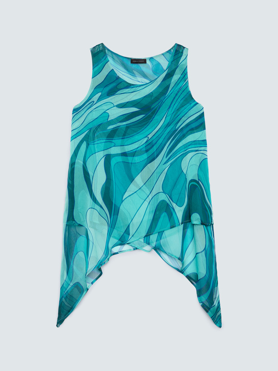 Georgette top with print