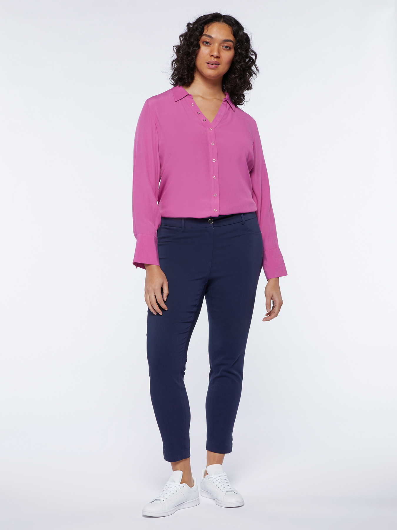 Pantalon skinny avec fermeture &eacute;clair et bouton image number 2