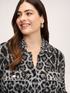 Knit jacket with animal print image number 3