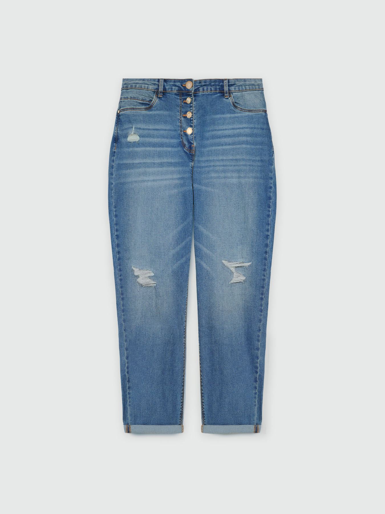 Barrel jeans with tears image number 4