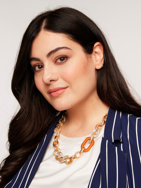 Fiorella Rubino Collana con catene effetto marmorizzato Donna