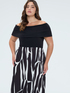Vestito Chill off shoulder con stampa image number 3