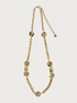 Long necklace with discs and gemstones image number 1