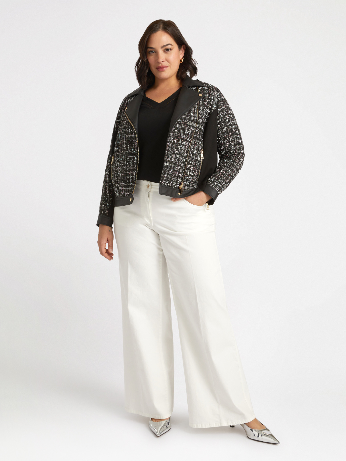Pantaloni wide leg in cotone image number 4