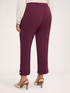 Cropped trousers with turn-up and button image number 1