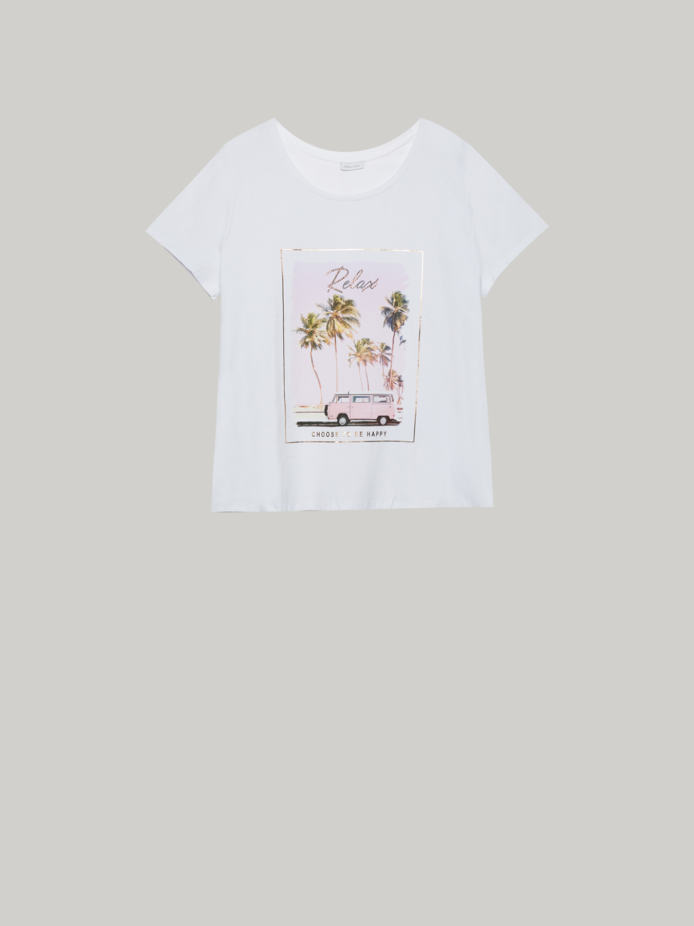 T-shirt con stampa palme e scritta image number 3